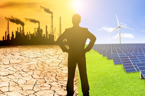 Industriepark vs. Solar und Windräder
